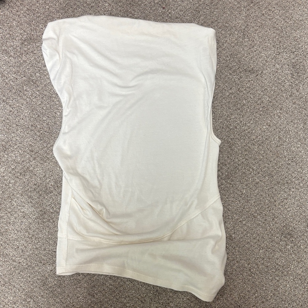 We The Free Cream Draped Sleeveless Top